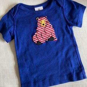Hanna Andersson baby shirt patriotic bear size 70